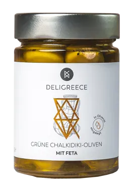 CHALKIDIKI OLIVEN MIT FETA | IN EXTRA NATIVEM OLIVENÖL | 320 g