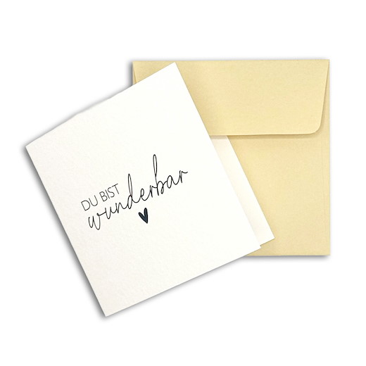 KARTE «WUNDERBAR» | inkl. Couvert