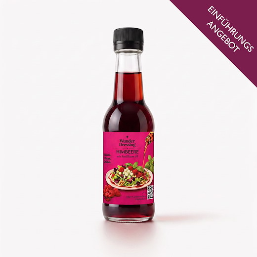 WUNDERDRESSING HIMBEERE MIT BASILIKUMÖL | 200 ml